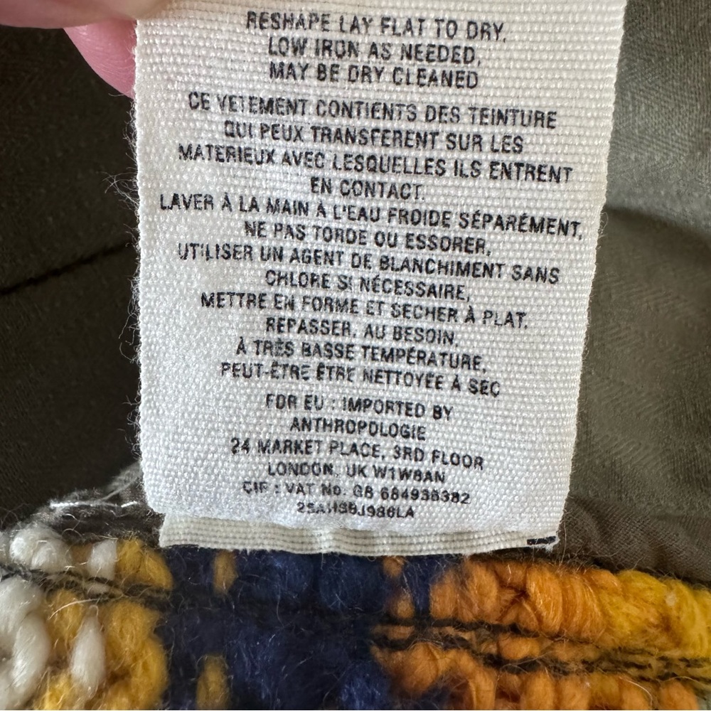Daughters of‎ the Liberation Anthropologie Military Jacket Knit Aztec Back Small - Picture 7 of 7